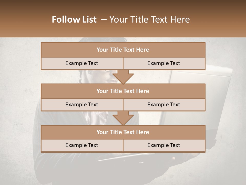 A Man In Glasses Using A Laptop Computer PowerPoint Template
