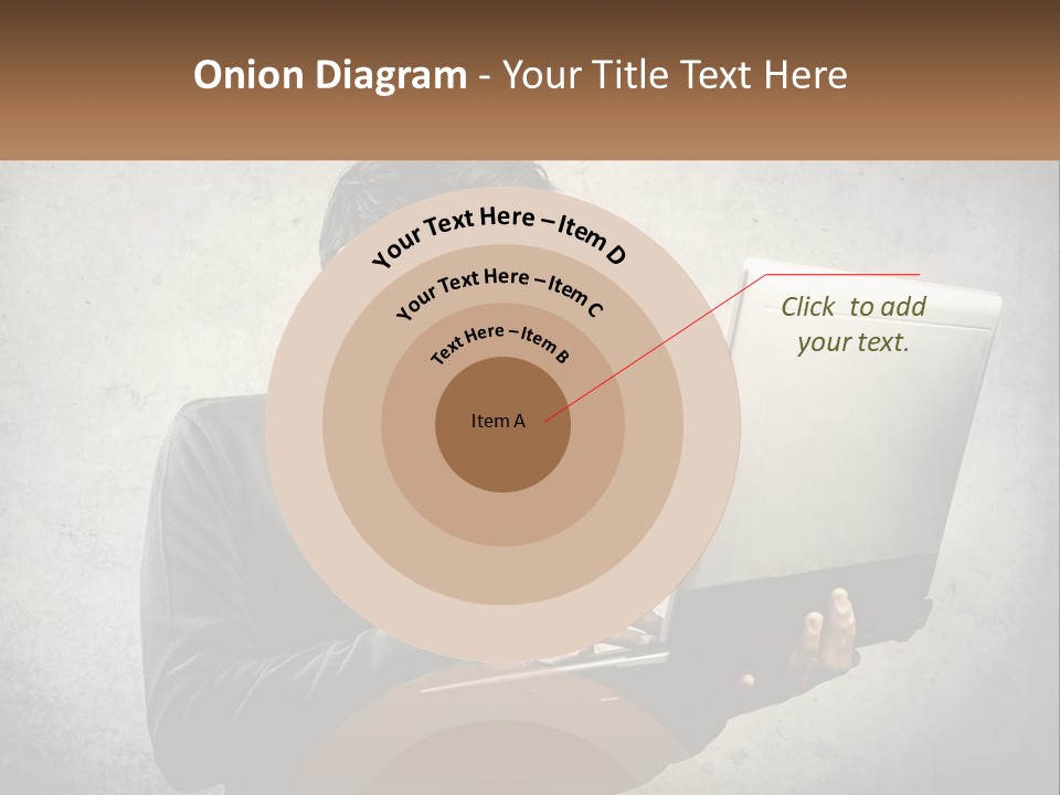 A Man In Glasses Using A Laptop Computer PowerPoint Template
