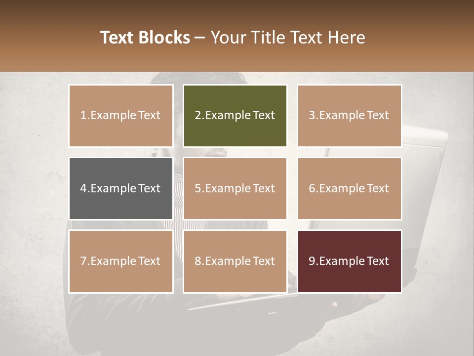 A Man In Glasses Using A Laptop Computer PowerPoint Template