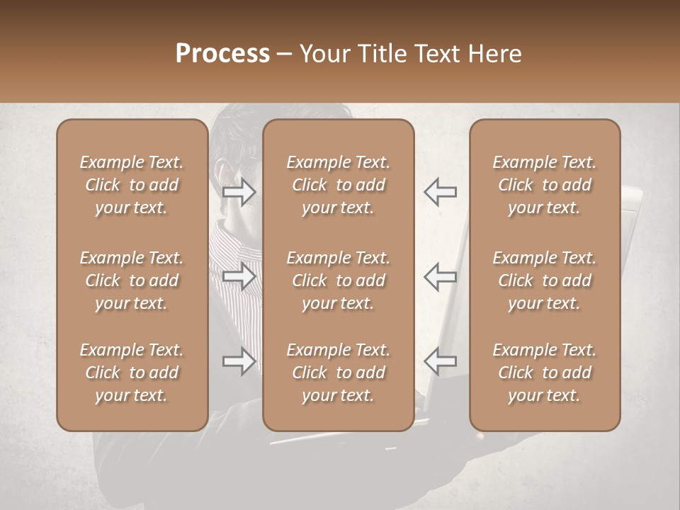 A Man In Glasses Using A Laptop Computer PowerPoint Template