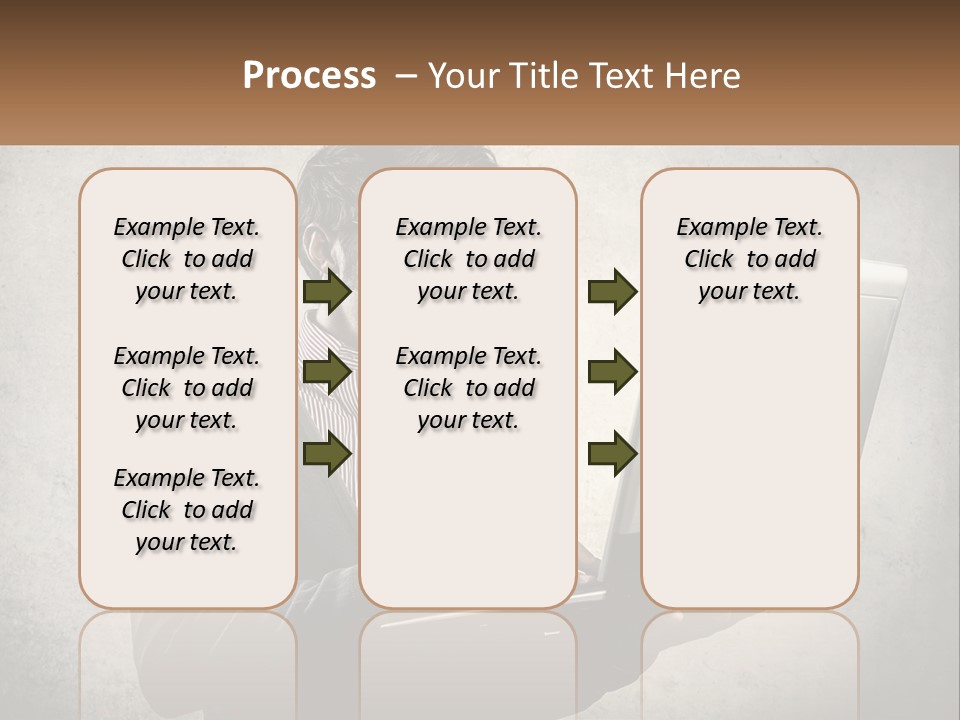 A Man In Glasses Using A Laptop Computer PowerPoint Template