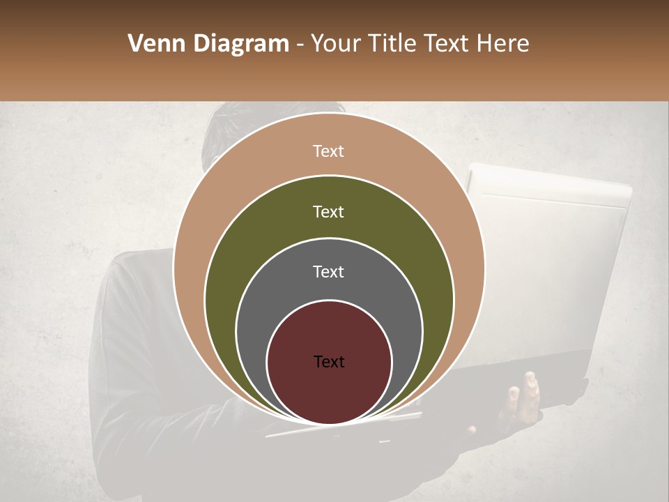 A Man In Glasses Using A Laptop Computer PowerPoint Template