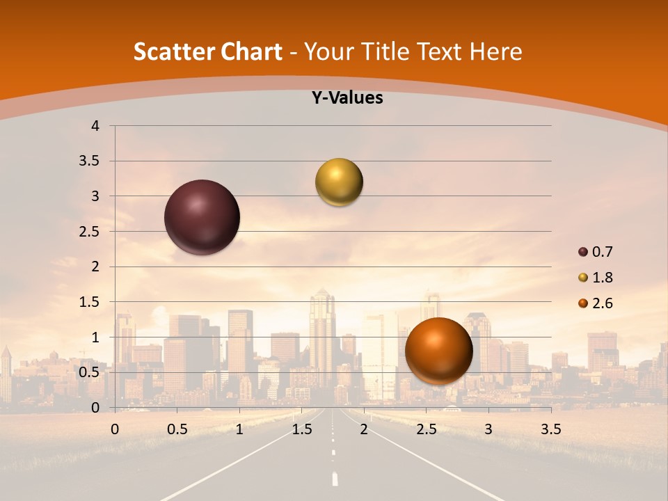 A Road With A City In The Background PowerPoint Template