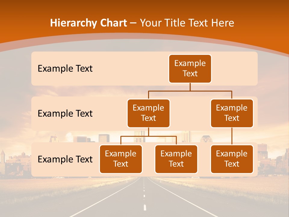A Road With A City In The Background PowerPoint Template