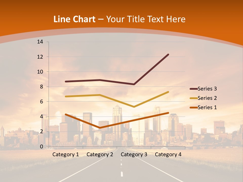 A Road With A City In The Background PowerPoint Template