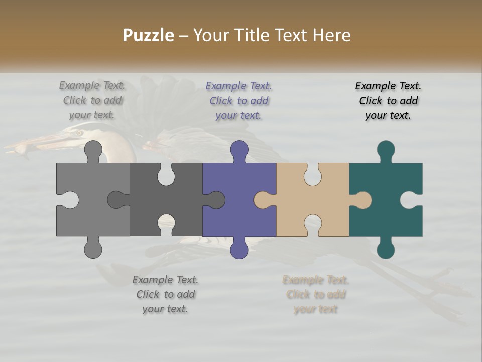 A Large Bird Flying Over A Body Of Water PowerPoint Template