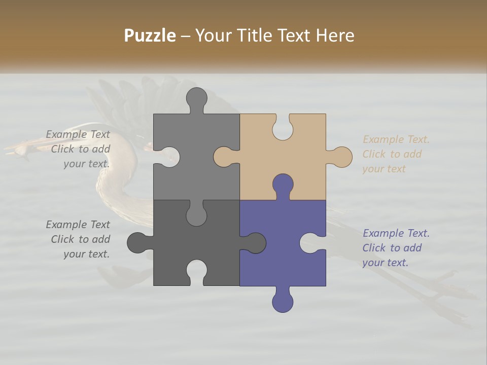 A Large Bird Flying Over A Body Of Water PowerPoint Template