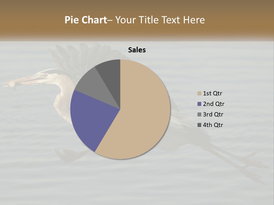 A Large Bird Flying Over A Body Of Water PowerPoint Template