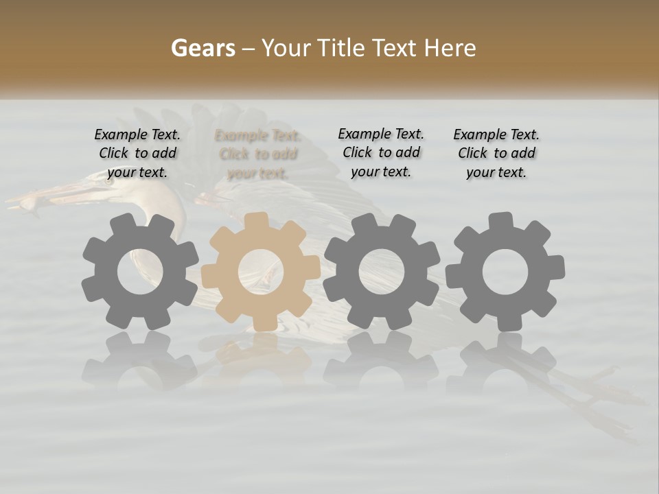 A Large Bird Flying Over A Body Of Water PowerPoint Template