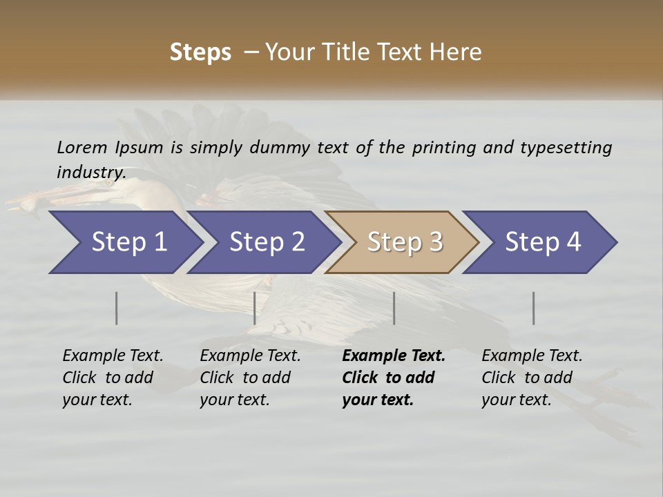 A Large Bird Flying Over A Body Of Water PowerPoint Template