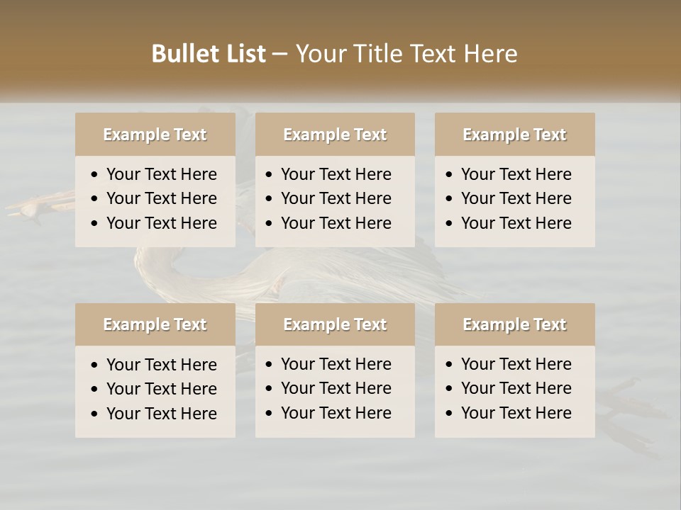 A Large Bird Flying Over A Body Of Water PowerPoint Template