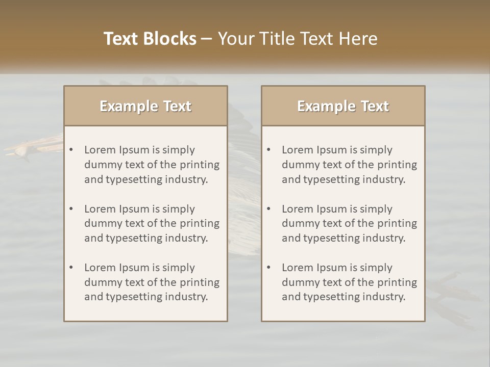 A Large Bird Flying Over A Body Of Water PowerPoint Template