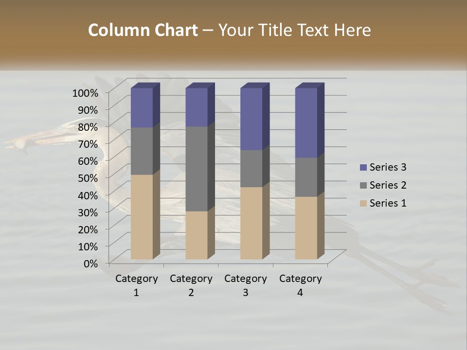 A Large Bird Flying Over A Body Of Water PowerPoint Template