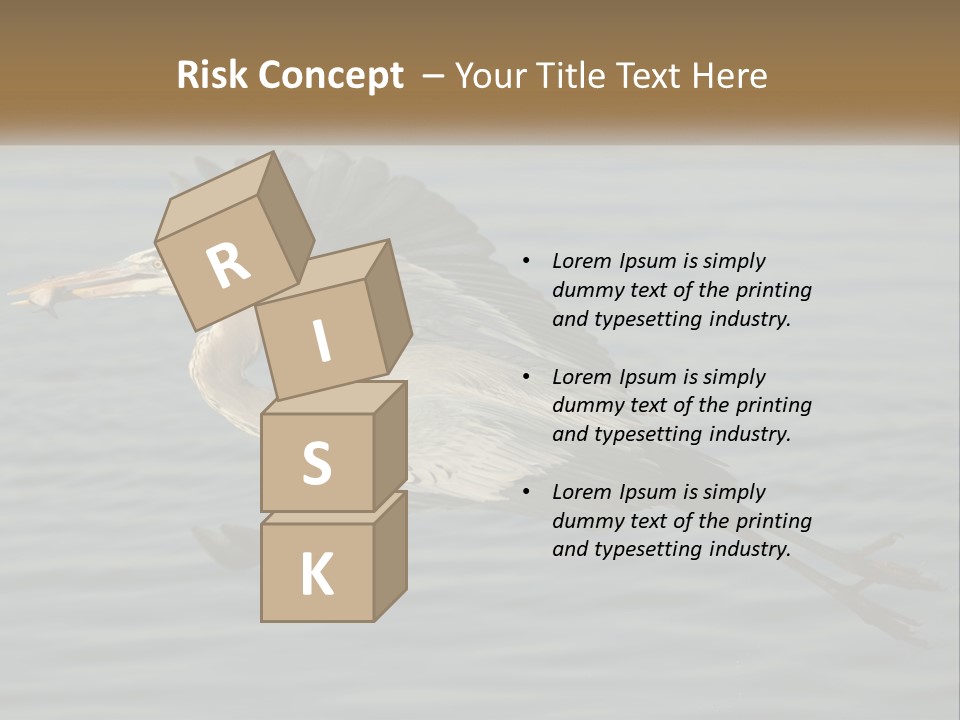 A Large Bird Flying Over A Body Of Water PowerPoint Template