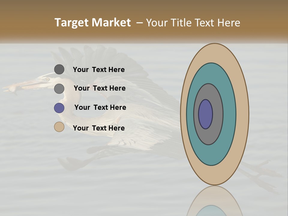 A Large Bird Flying Over A Body Of Water PowerPoint Template