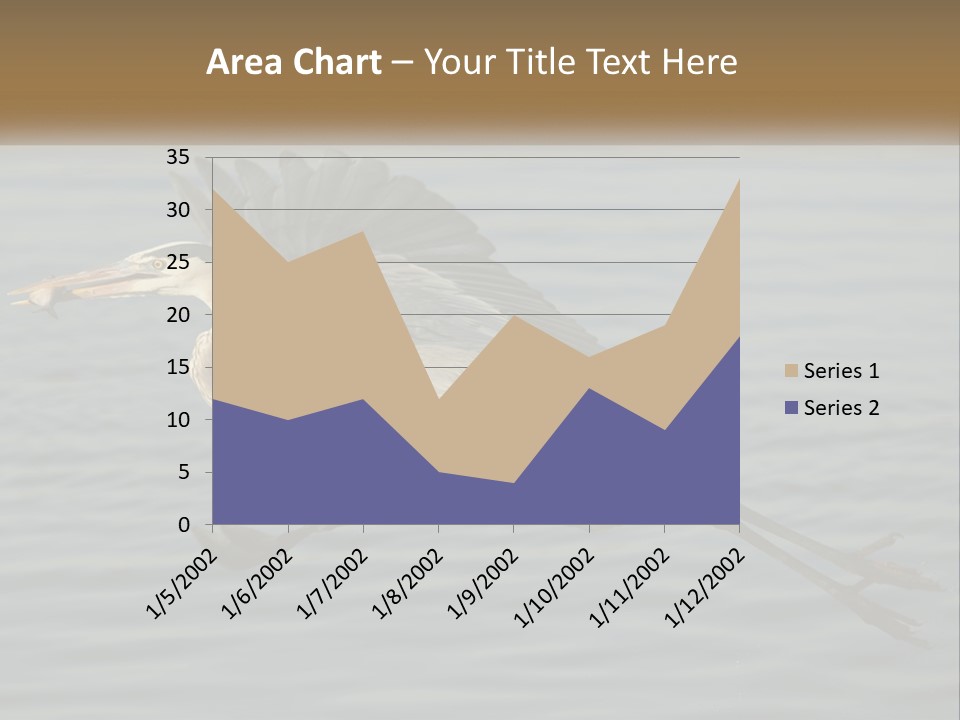 A Large Bird Flying Over A Body Of Water PowerPoint Template