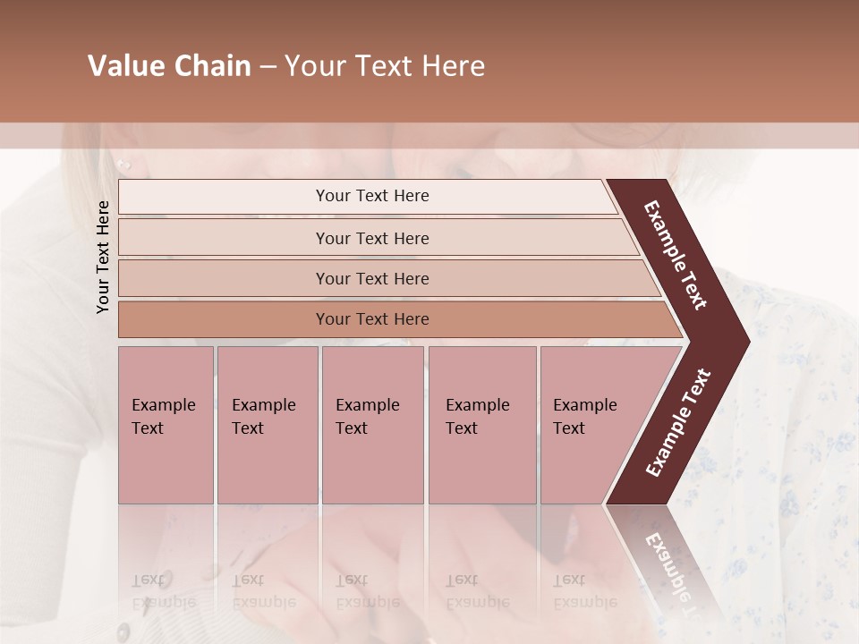 An Elderly Woman And A Young Woman Looking At A Cell Phone PowerPoint Template