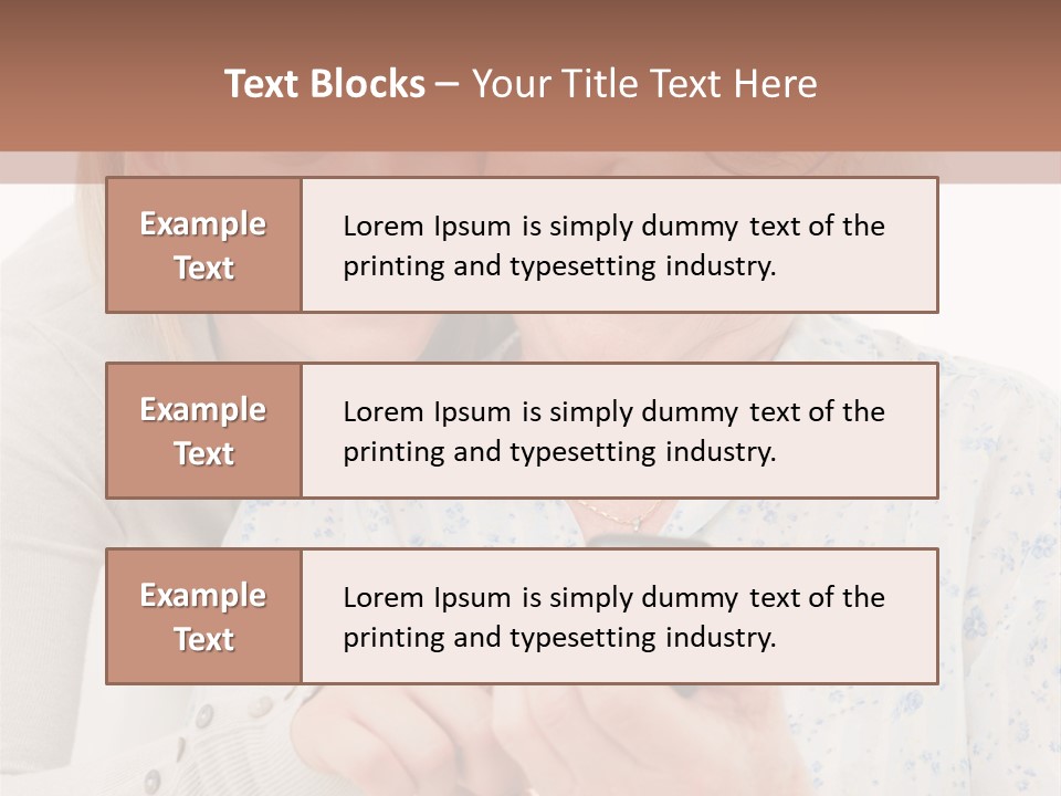 An Elderly Woman And A Young Woman Looking At A Cell Phone PowerPoint Template