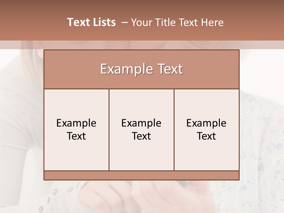 An Elderly Woman And A Young Woman Looking At A Cell Phone PowerPoint Template