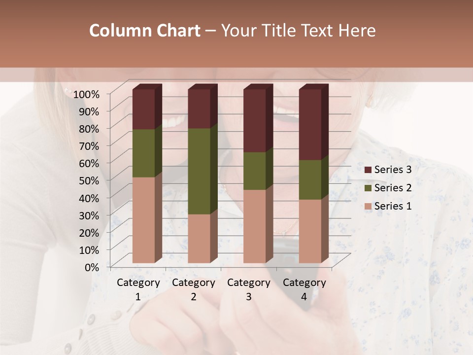 An Elderly Woman And A Young Woman Looking At A Cell Phone PowerPoint Template