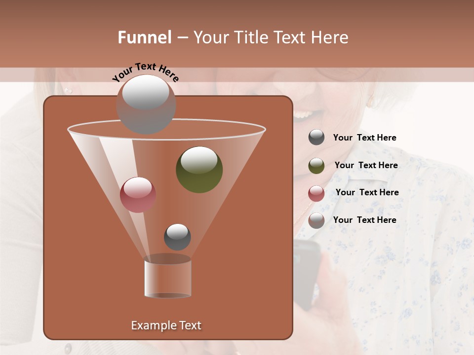 An Elderly Woman And A Young Woman Looking At A Cell Phone PowerPoint Template