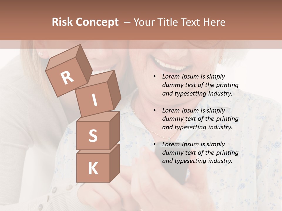 An Elderly Woman And A Young Woman Looking At A Cell Phone PowerPoint Template