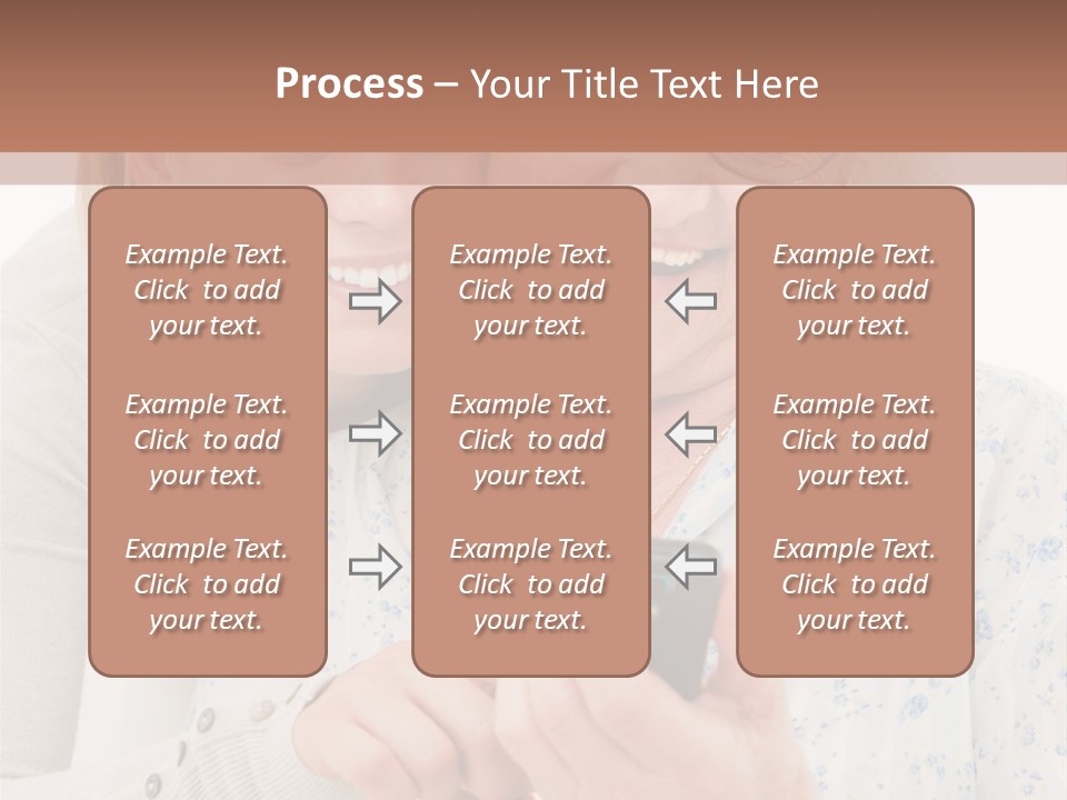 An Elderly Woman And A Young Woman Looking At A Cell Phone PowerPoint Template