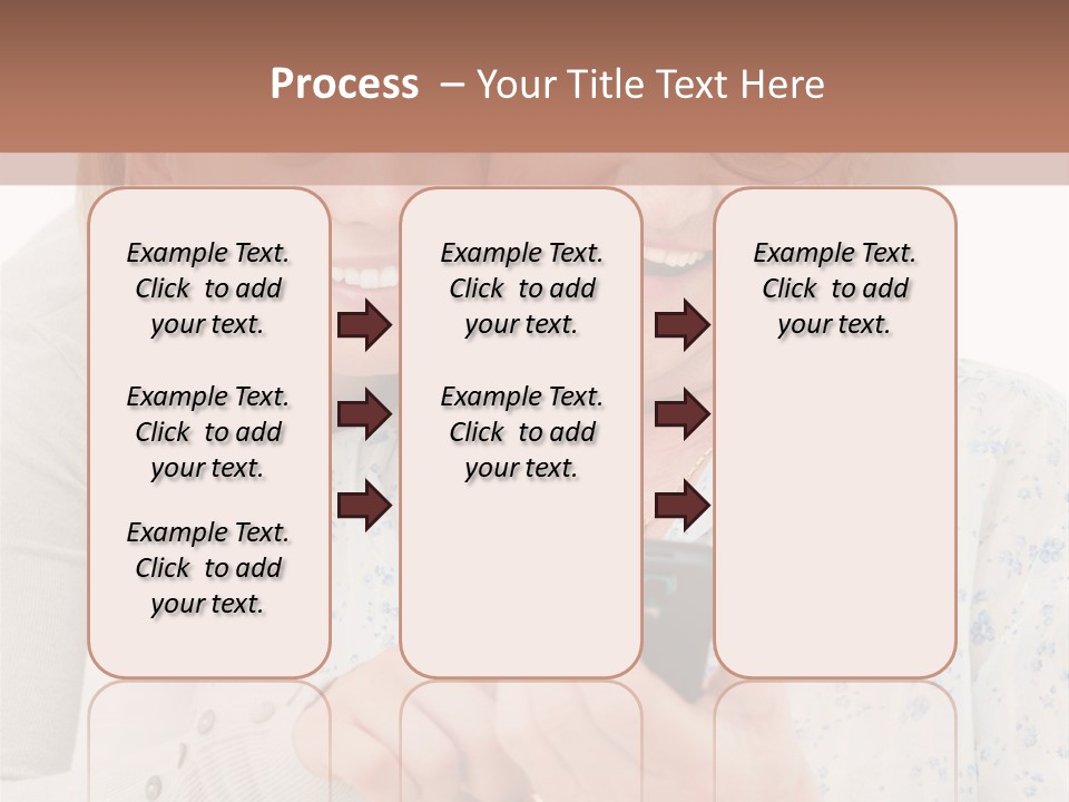 An Elderly Woman And A Young Woman Looking At A Cell Phone PowerPoint Template