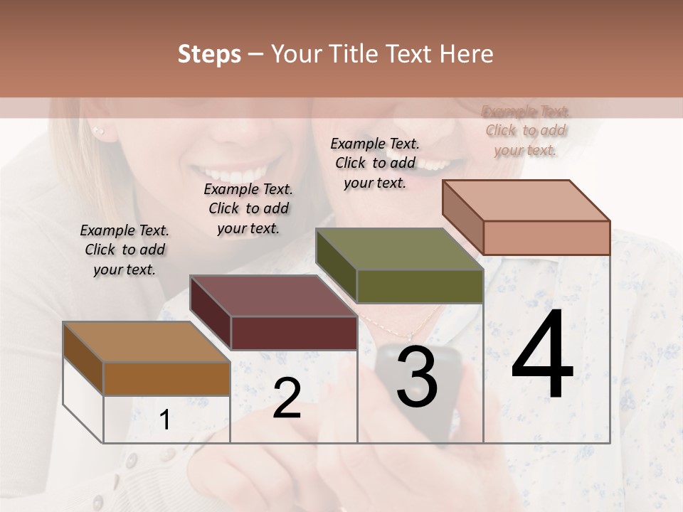 An Elderly Woman And A Young Woman Looking At A Cell Phone PowerPoint Template