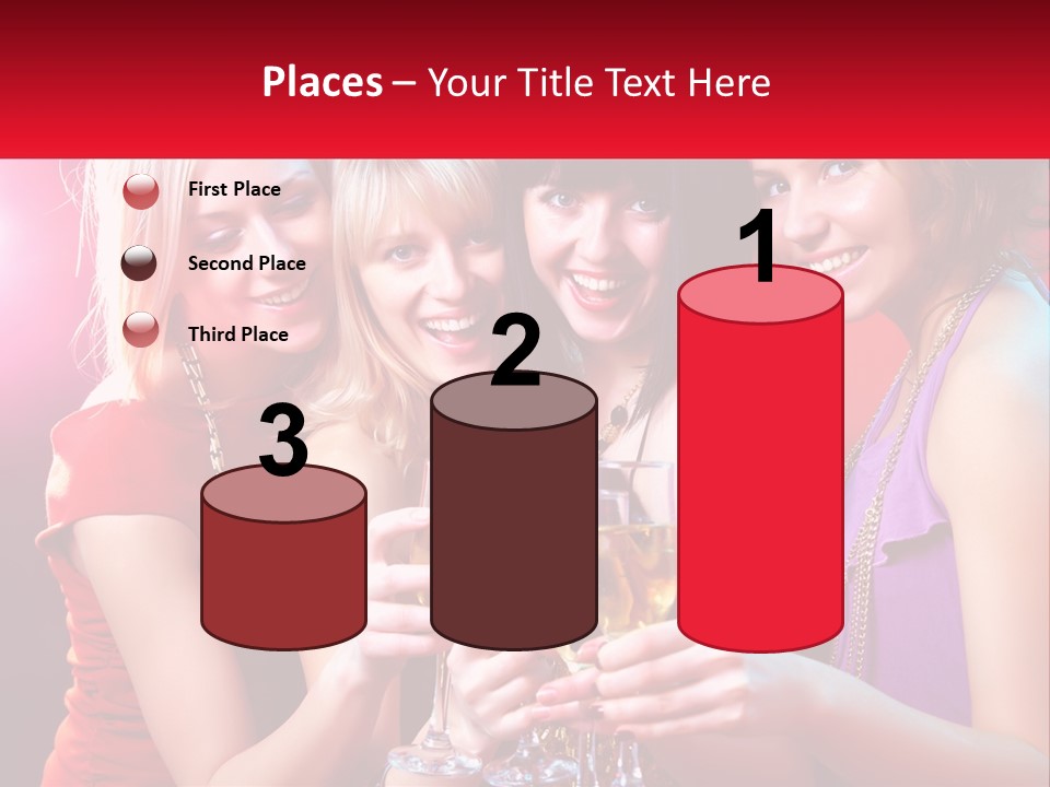 A Group Of Women Holding Glasses Of Champagne PowerPoint Template