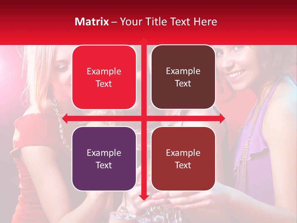 A Group Of Women Holding Glasses Of Champagne PowerPoint Template