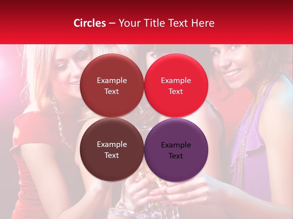 A Group Of Women Holding Glasses Of Champagne PowerPoint Template