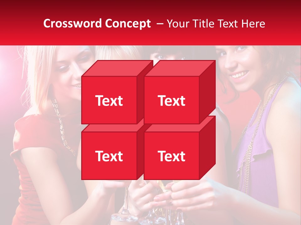 A Group Of Women Holding Glasses Of Champagne PowerPoint Template