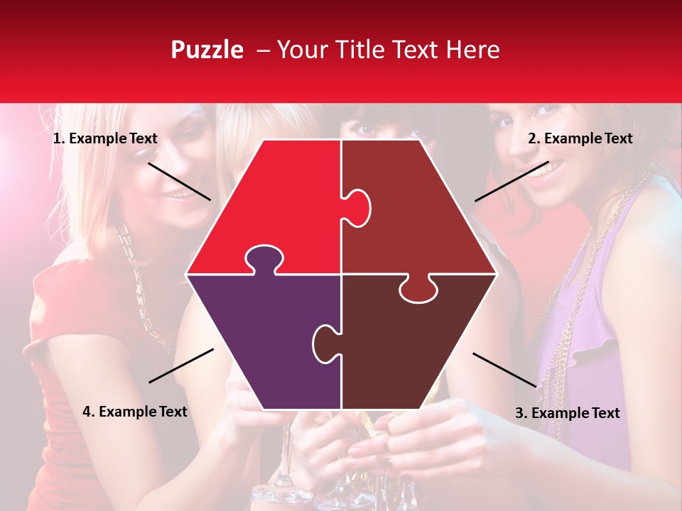 A Group Of Women Holding Glasses Of Champagne PowerPoint Template