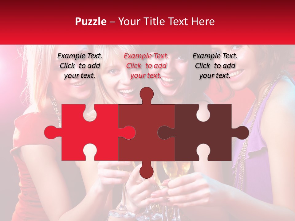 A Group Of Women Holding Glasses Of Champagne PowerPoint Template