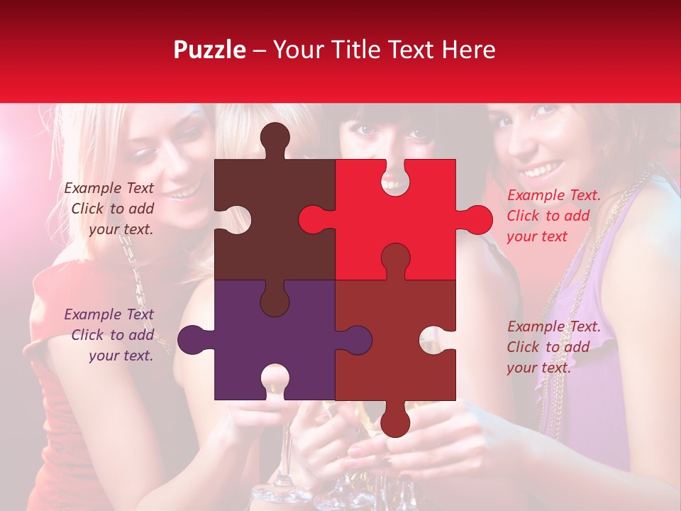 A Group Of Women Holding Glasses Of Champagne PowerPoint Template