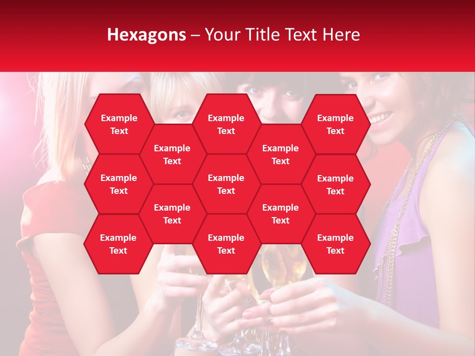 A Group Of Women Holding Glasses Of Champagne PowerPoint Template