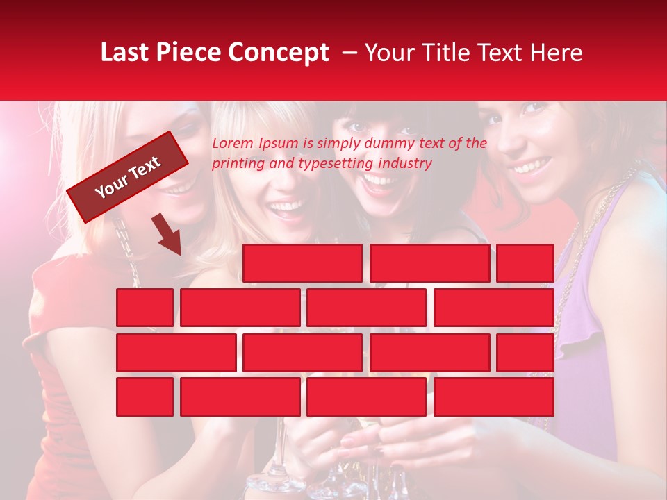 A Group Of Women Holding Glasses Of Champagne PowerPoint Template