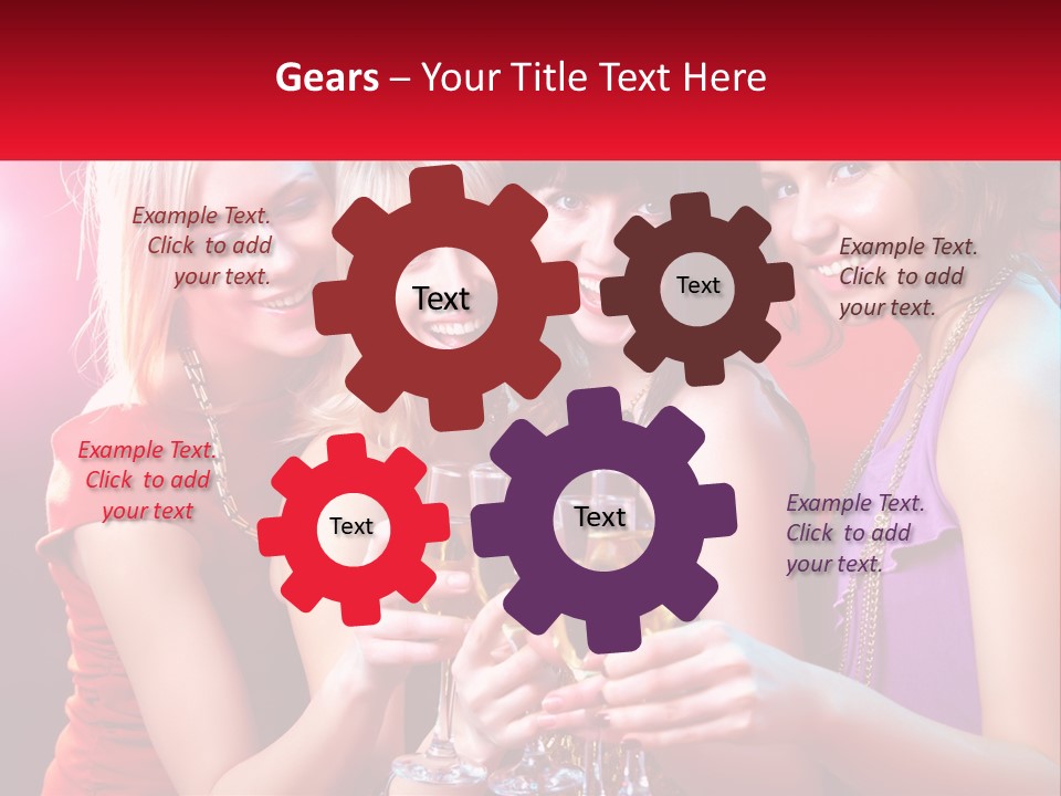 A Group Of Women Holding Glasses Of Champagne PowerPoint Template