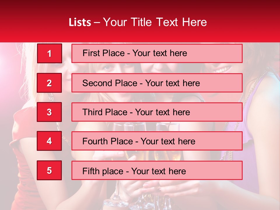 A Group Of Women Holding Glasses Of Champagne PowerPoint Template