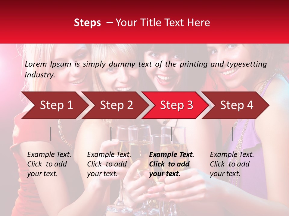A Group Of Women Holding Glasses Of Champagne PowerPoint Template