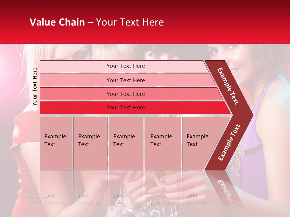 A Group Of Women Holding Glasses Of Champagne PowerPoint Template