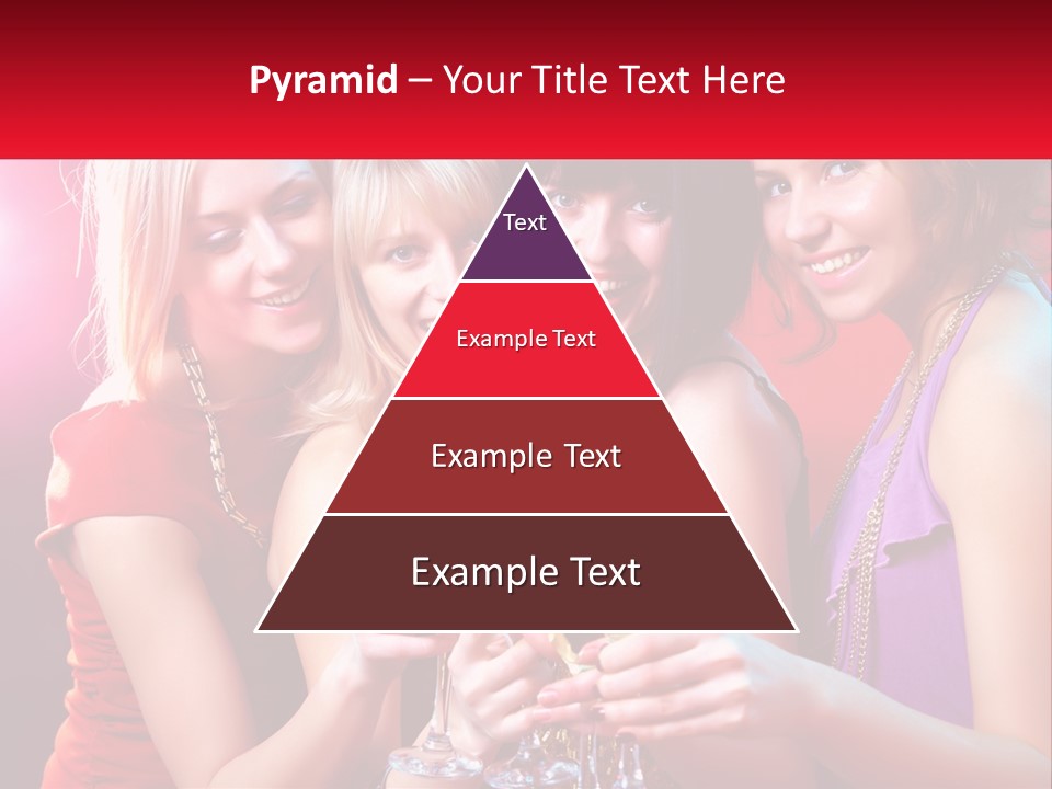 A Group Of Women Holding Glasses Of Champagne PowerPoint Template