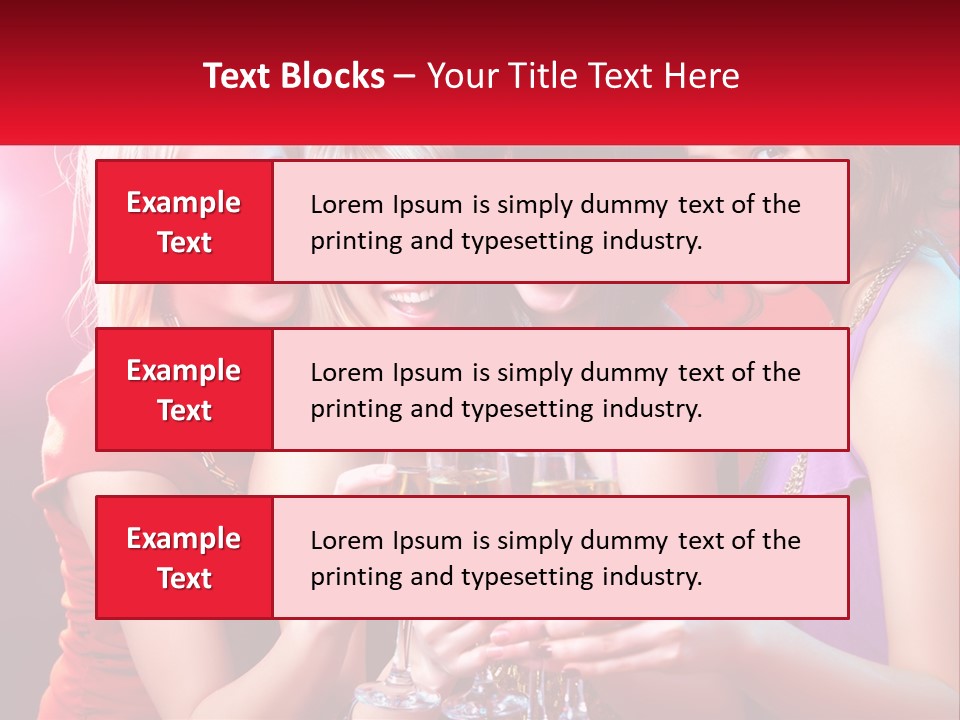 A Group Of Women Holding Glasses Of Champagne PowerPoint Template