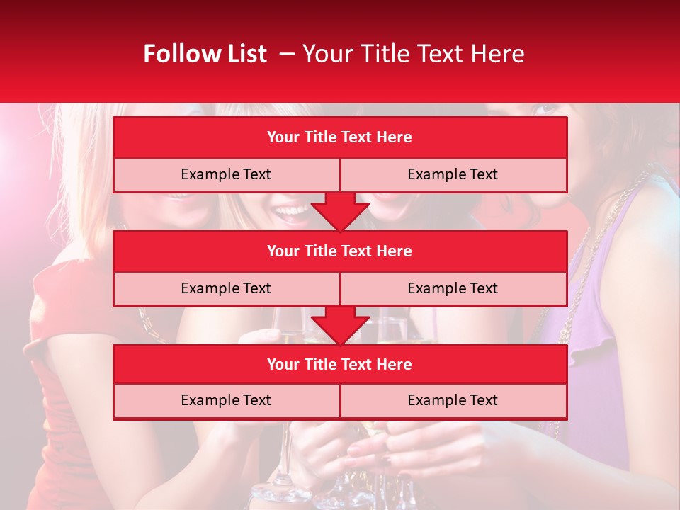 A Group Of Women Holding Glasses Of Champagne PowerPoint Template