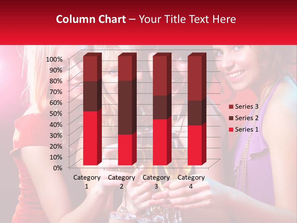 A Group Of Women Holding Glasses Of Champagne PowerPoint Template