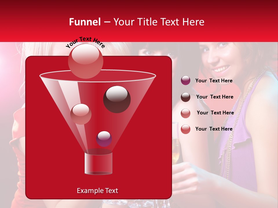 A Group Of Women Holding Glasses Of Champagne PowerPoint Template