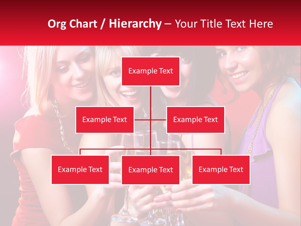 A Group Of Women Holding Glasses Of Champagne PowerPoint Template