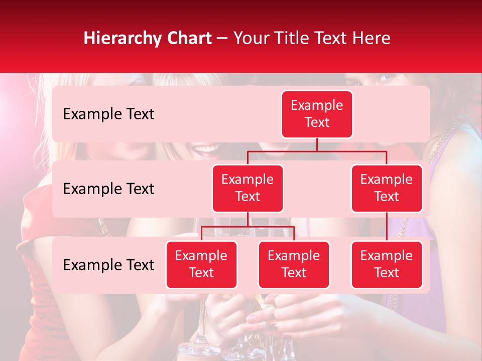 A Group Of Women Holding Glasses Of Champagne PowerPoint Template