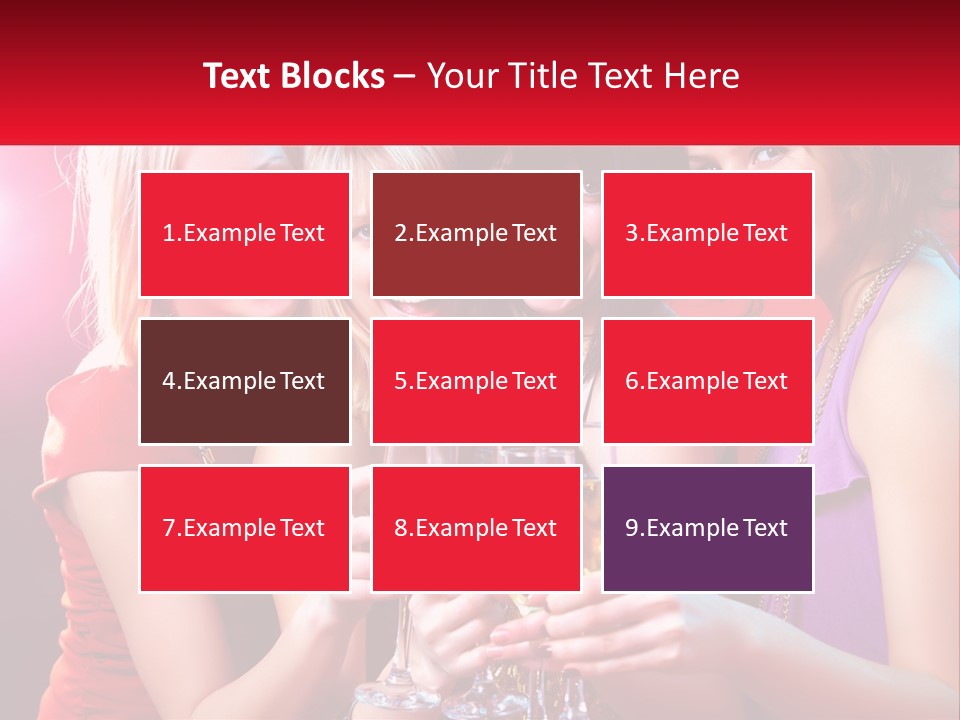 A Group Of Women Holding Glasses Of Champagne PowerPoint Template